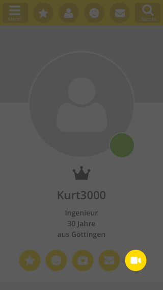 Einladung im Profil versenden